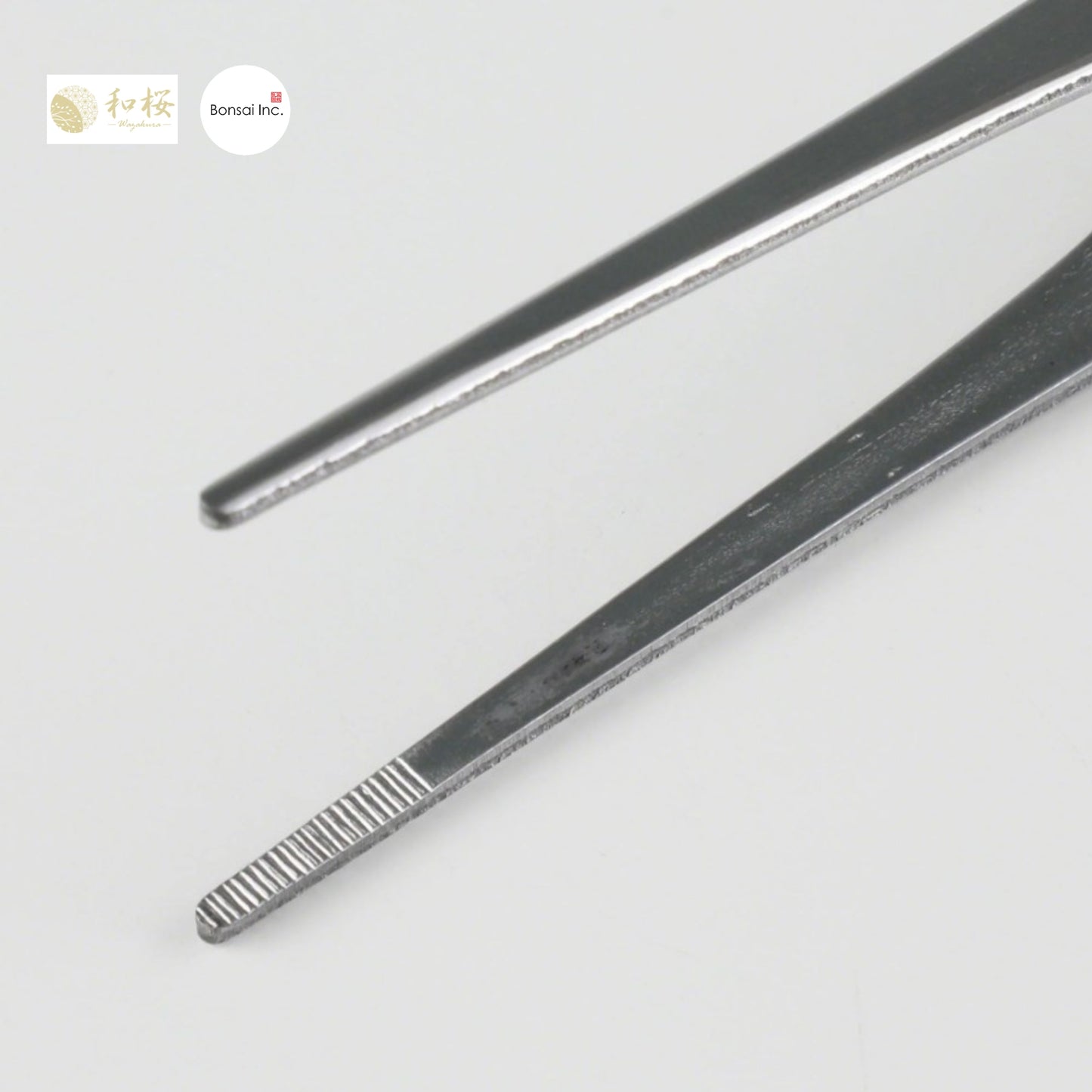 Wazakura (Japan) Bonsai Curved Tip Tweezer with Rake 8.6"(220mm)
