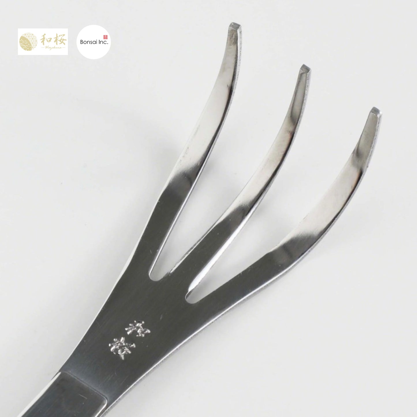 Wazakura (Japan) Bonsai Curved Tip Tweezer with Rake 8.6"(220mm)