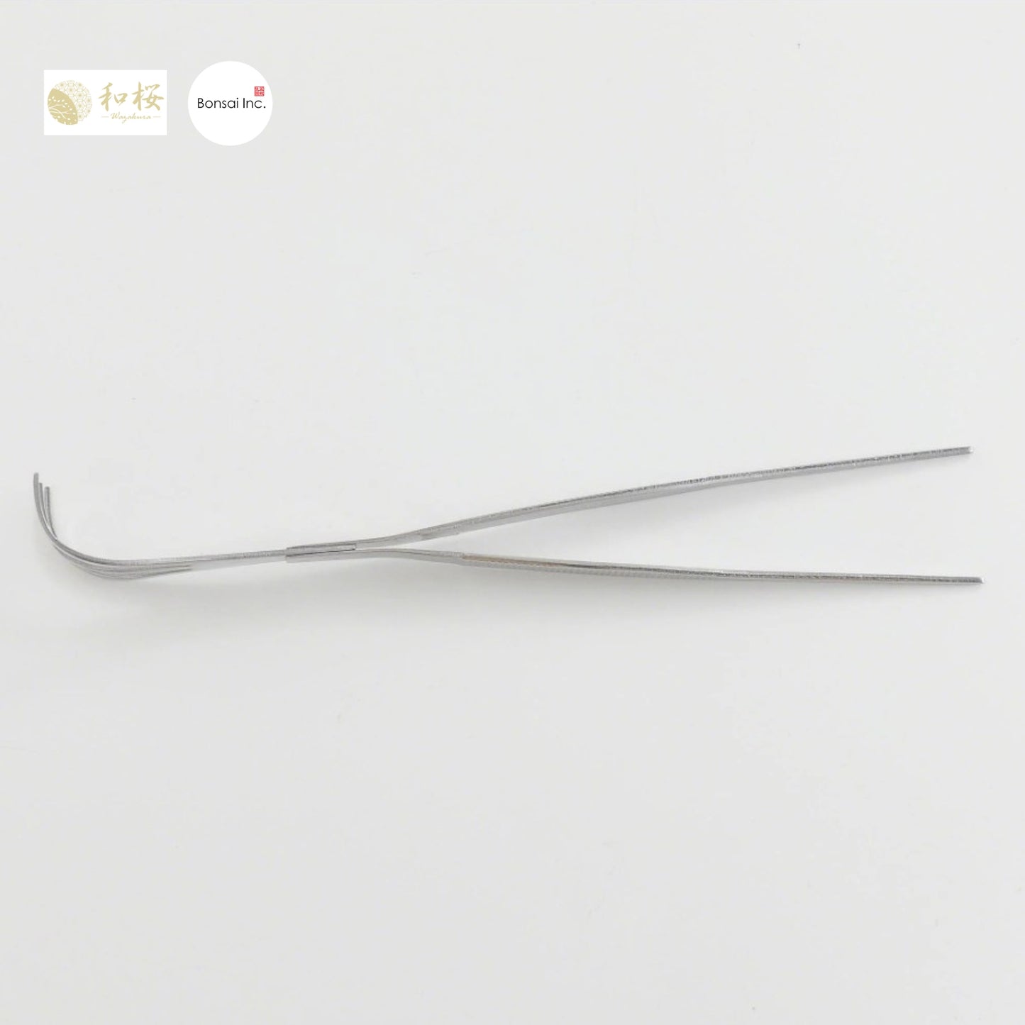 Wazakura (Japan) Bonsai Curved Tip Tweezer with Rake 8.6"(220mm)