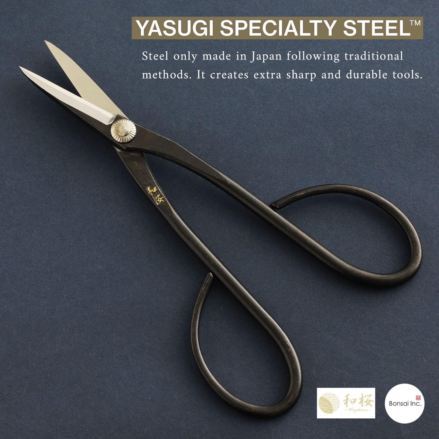 Wazakura (Japan) Satsuki Bonsai Scissors 7"(180mm)