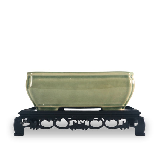 Ice-crack Rectangular Ceramic Pot