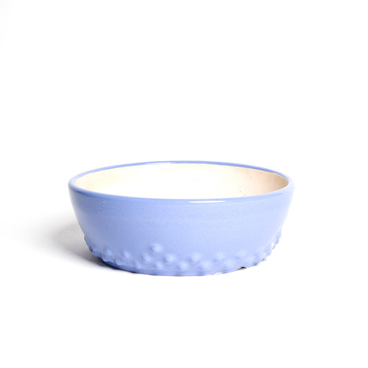 Baby Blue Round Glazed Pot