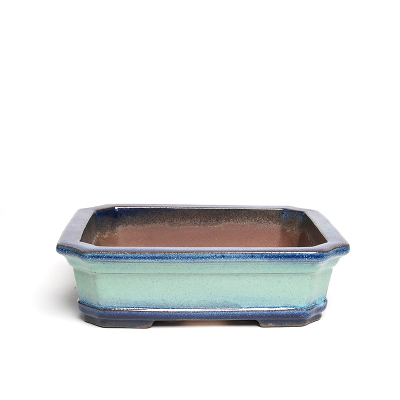 Turquoise Blue Rectangular Glazed Pot