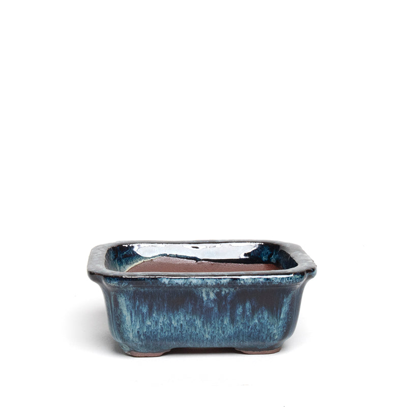 Dark Blue Ombre Glazed Pot